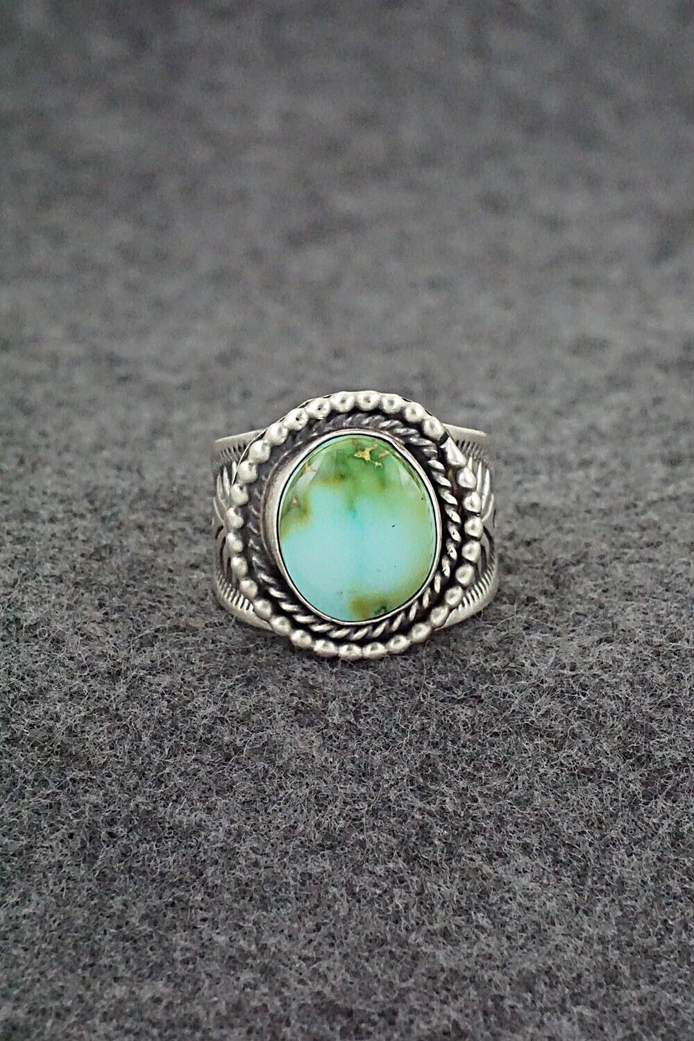 Turquoise & Sterling Silver Ring - Samuel Yellowhair - Size 7