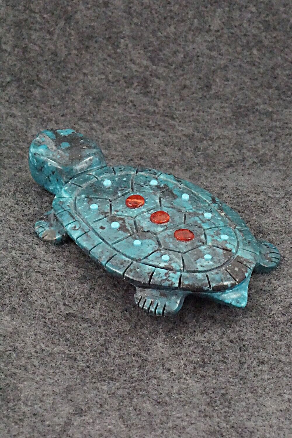 Turtle Zuni Fetish Carving - Reynold Lunasee