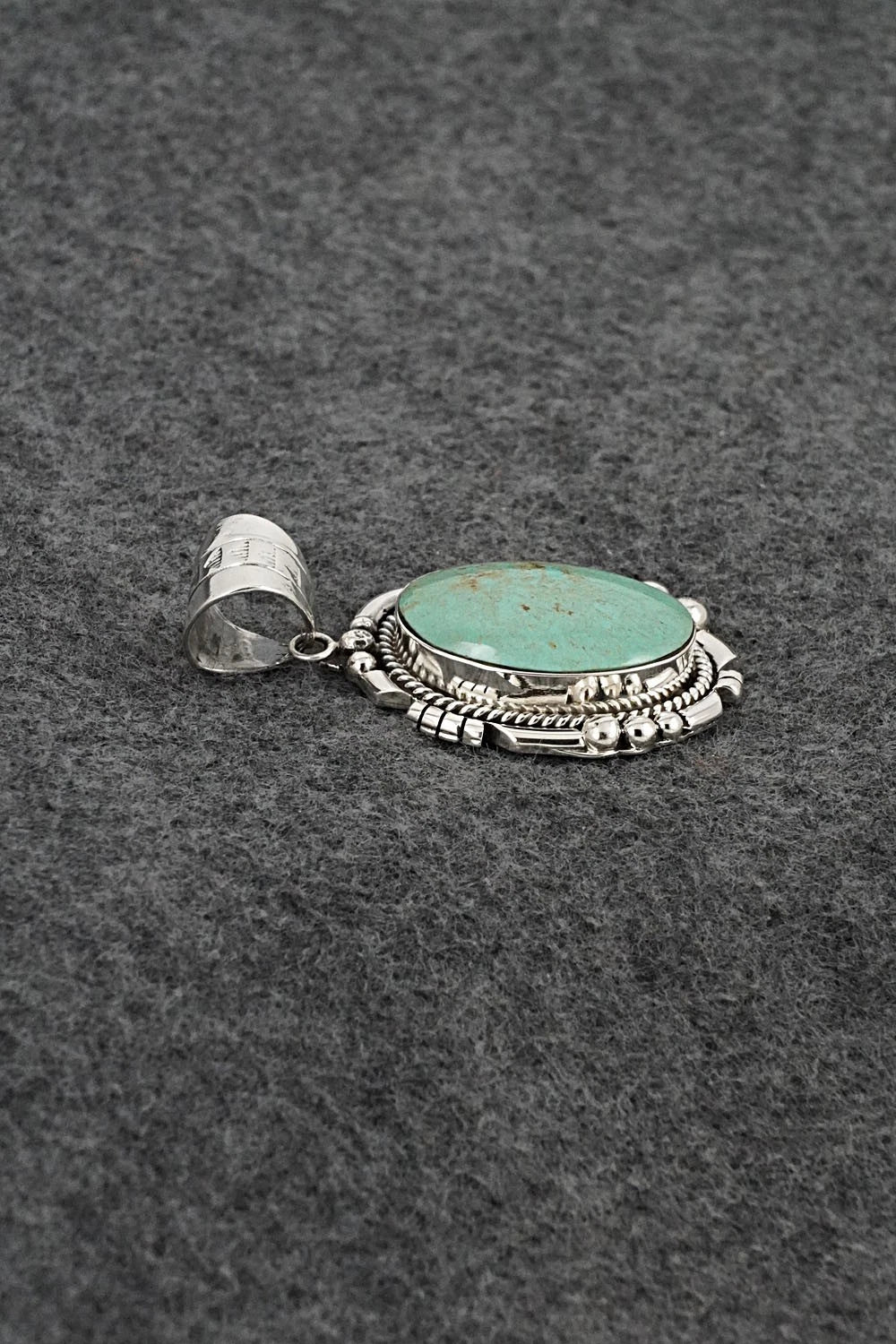 Turquoise & Sterling Silver Pendant - Charlene Yazzie