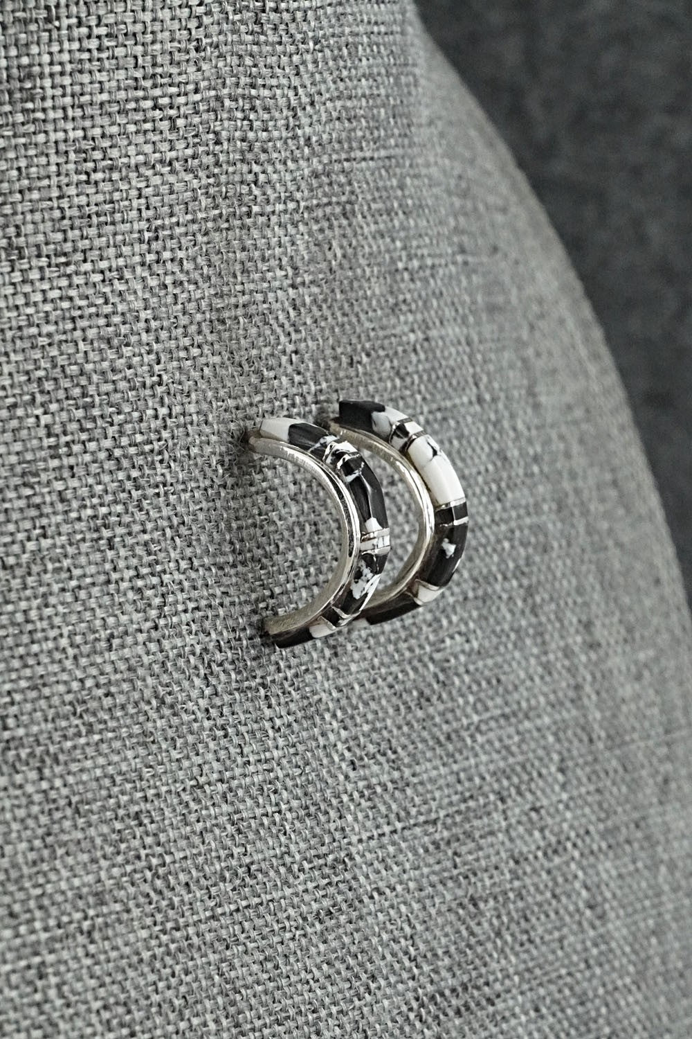 White Buffalo & Sterling Silver Earrings - Terrance Panteah