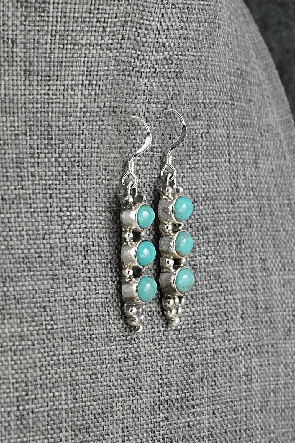 Turquoise & Sterling Silver Earrings - Gary Shorty