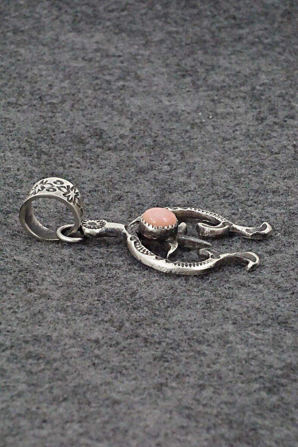 Pink Conch Shell & Sterling Silver Pendant - Kevin Billah
