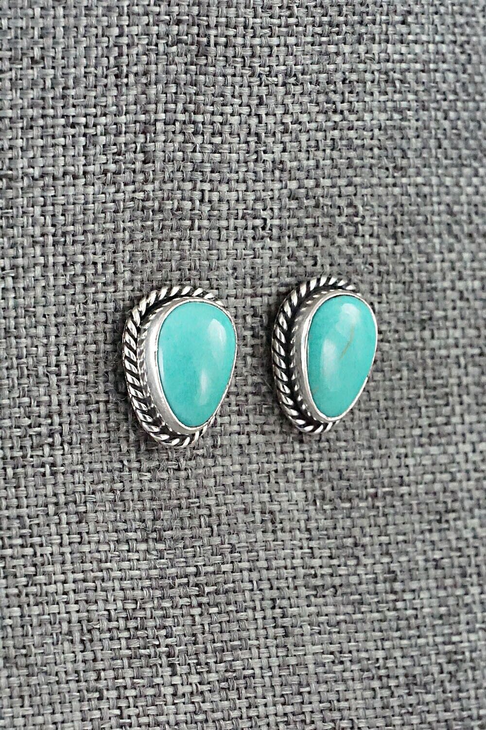 Turquoise & Sterling Silver Earrings - Marco Begaye