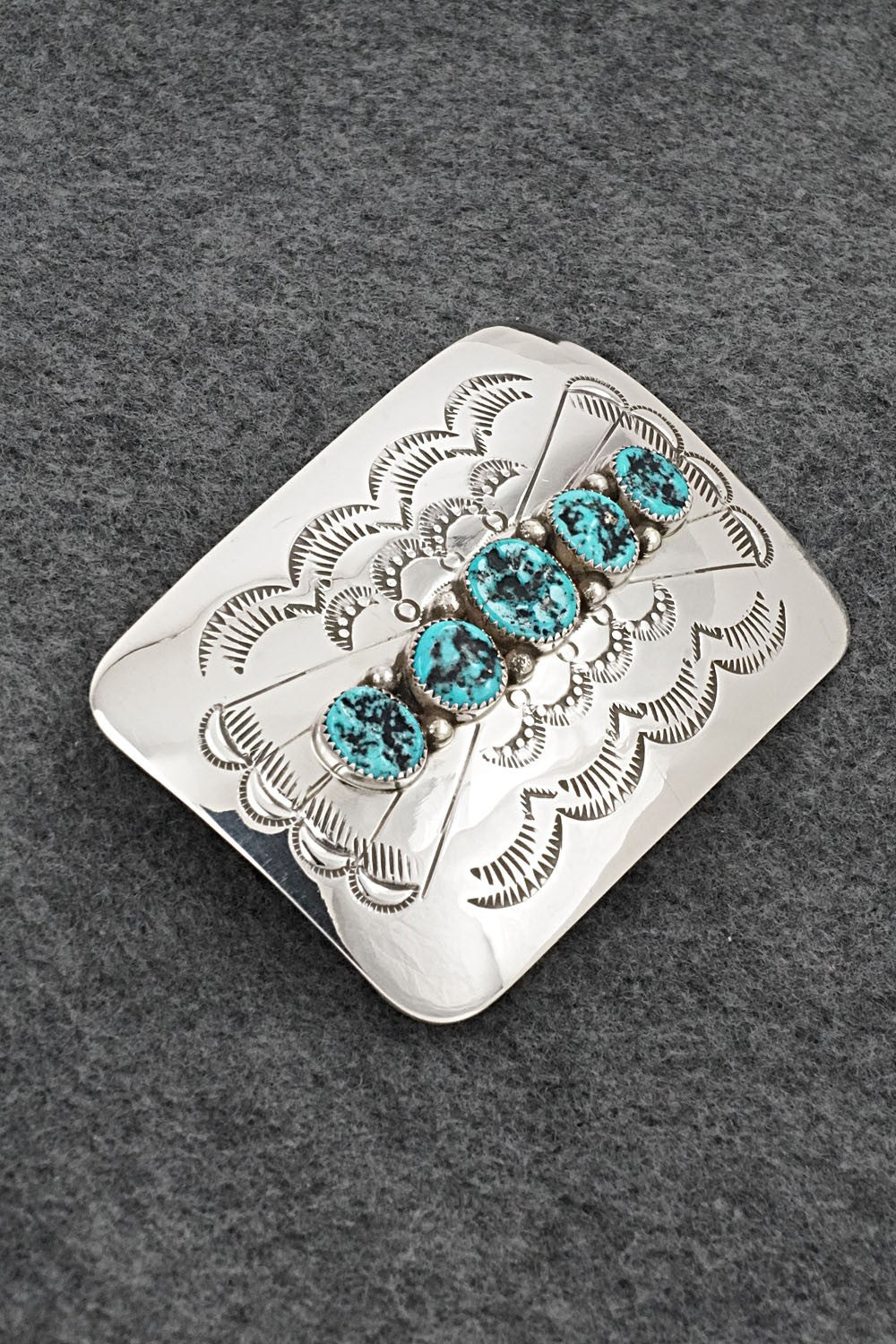 Turquoise & Sterling Silver Belt Buckle - Jolene Begay