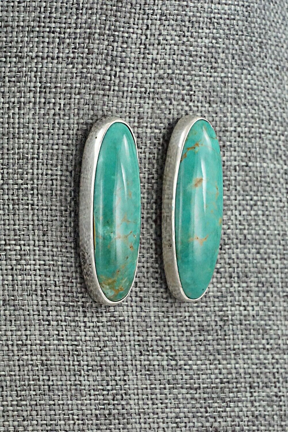 Turquoise & Sterling Silver Earrings - Rena Begay