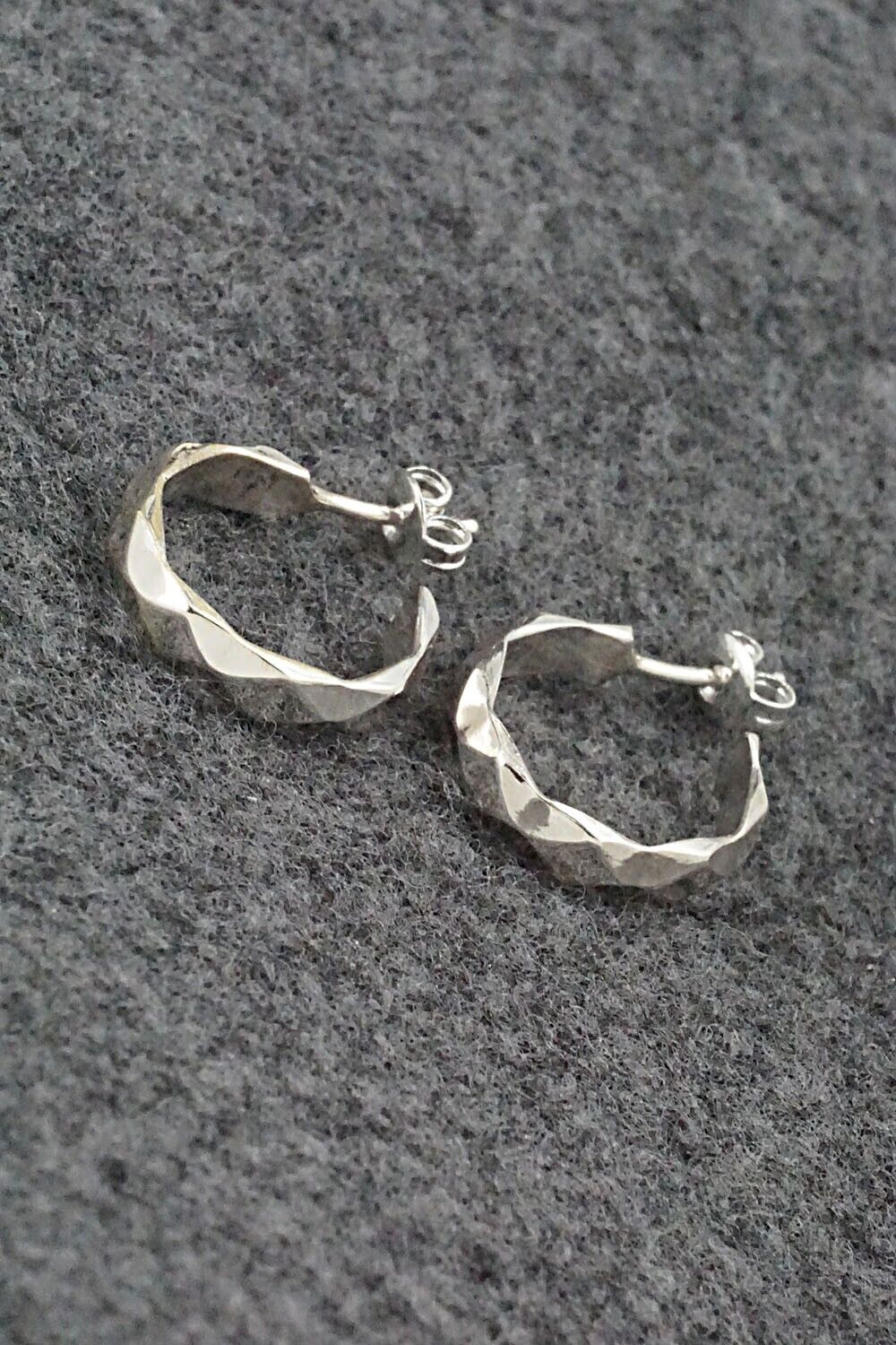Sterling Silver Hoop Earrings - Elaine Tahe
