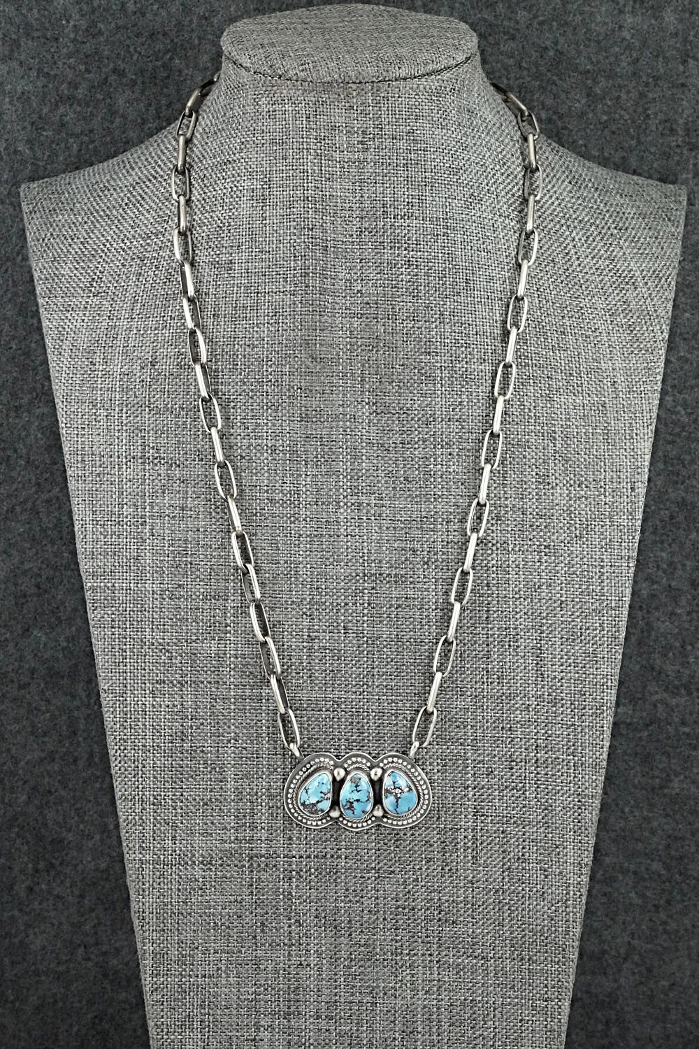 Turquoise & Sterling Silver Necklace - Kathleen Livingston