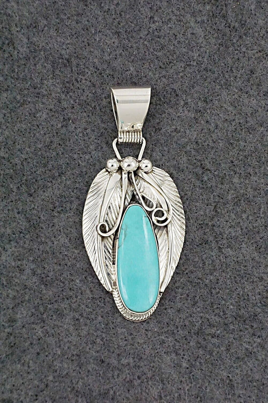 Turquoise & Sterling Silver Pendant - Davey Morgan