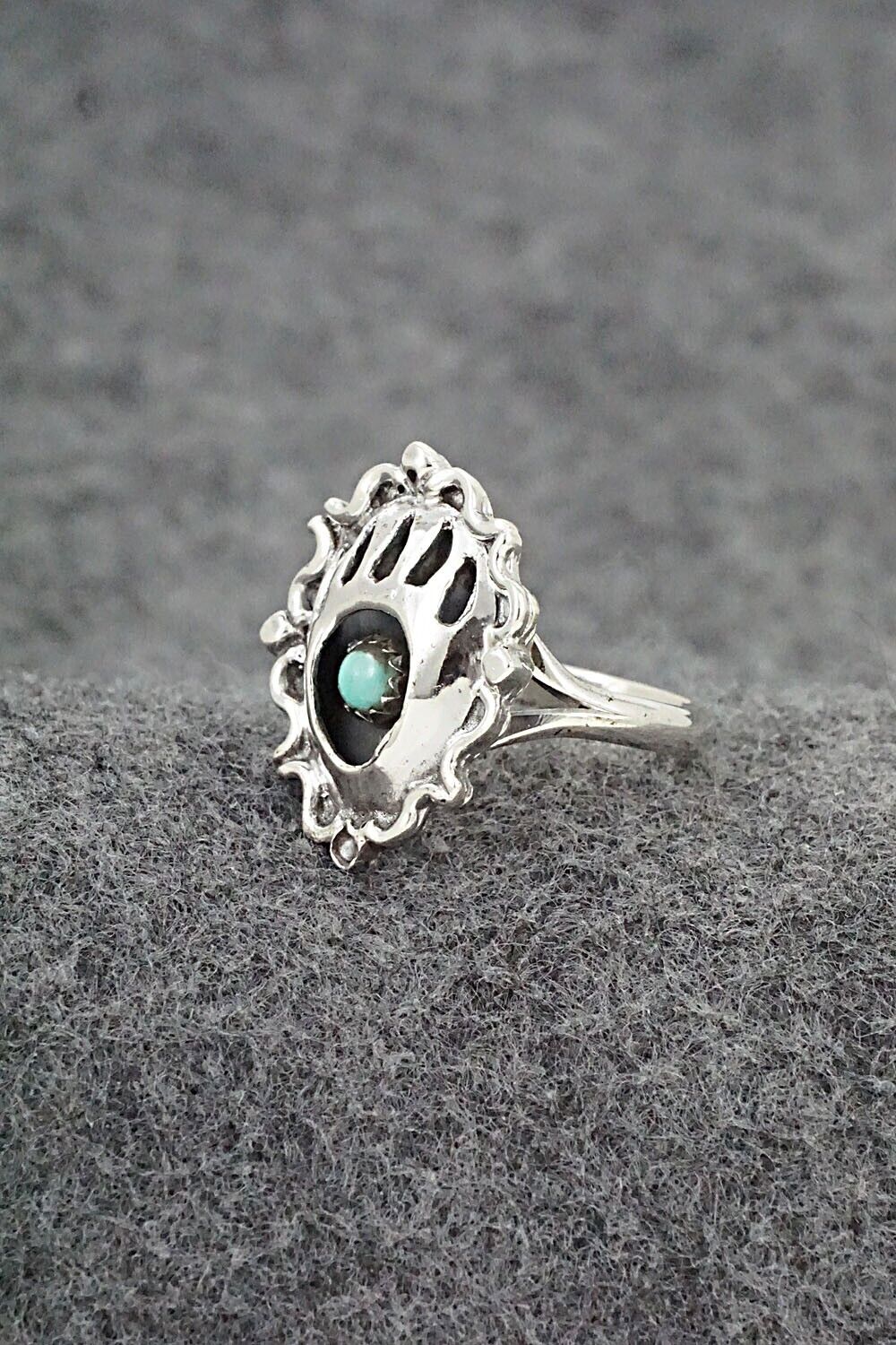 Turquoise & Sterling Silver Ring - Betty Hawthorne - Size 8