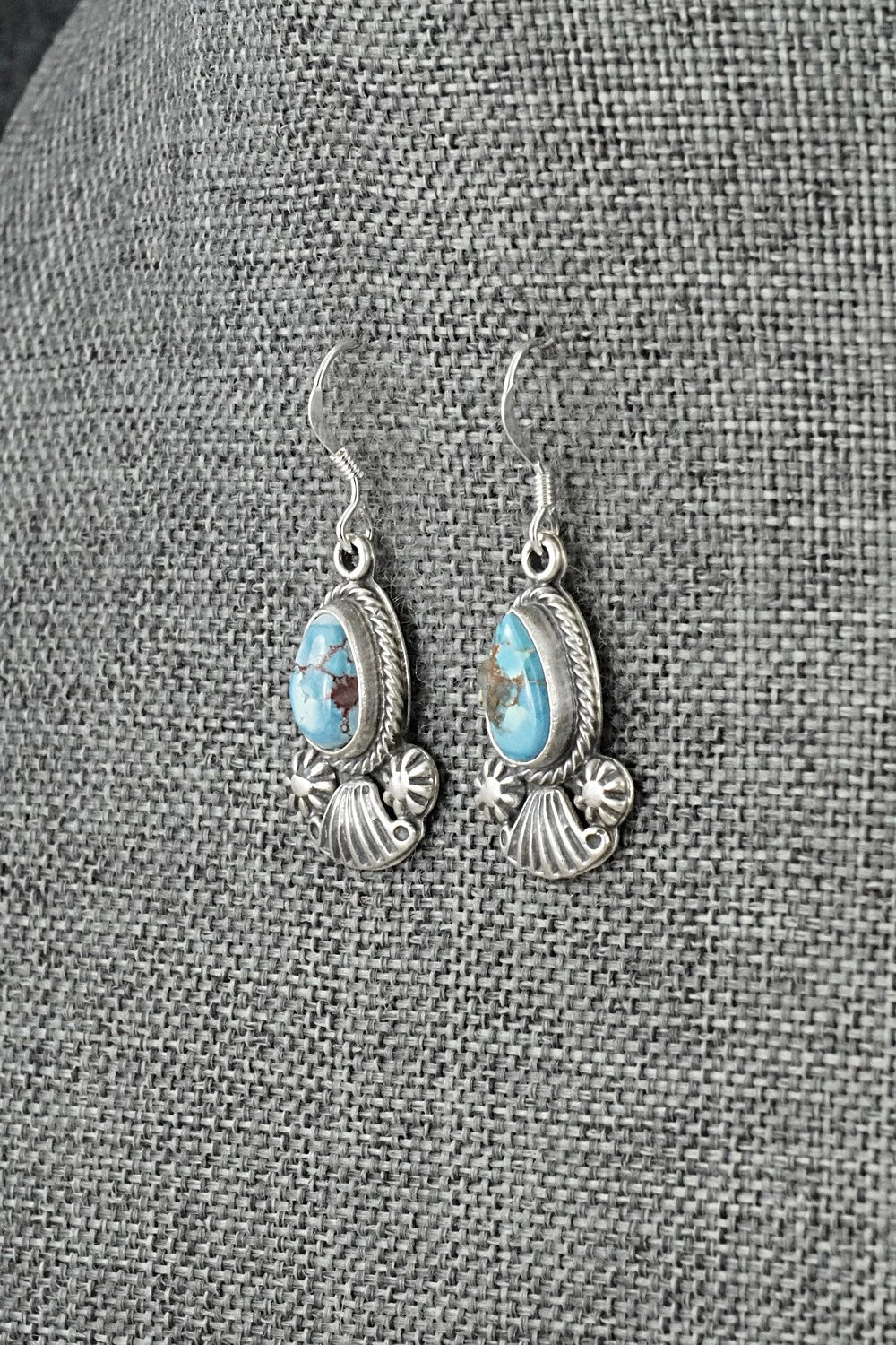 Turquoise & Sterling Silver Earrings - Verley Betone