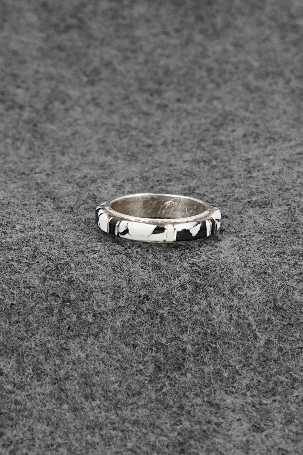 White Buffalo & Sterling Silver Ring - Terrance Panteah - Size 7