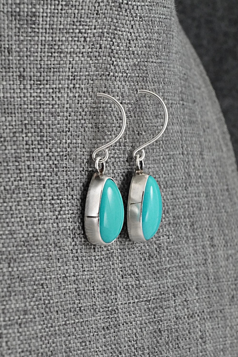 Turquoise & Sterling Silver Earrings - Rosemary Saunders
