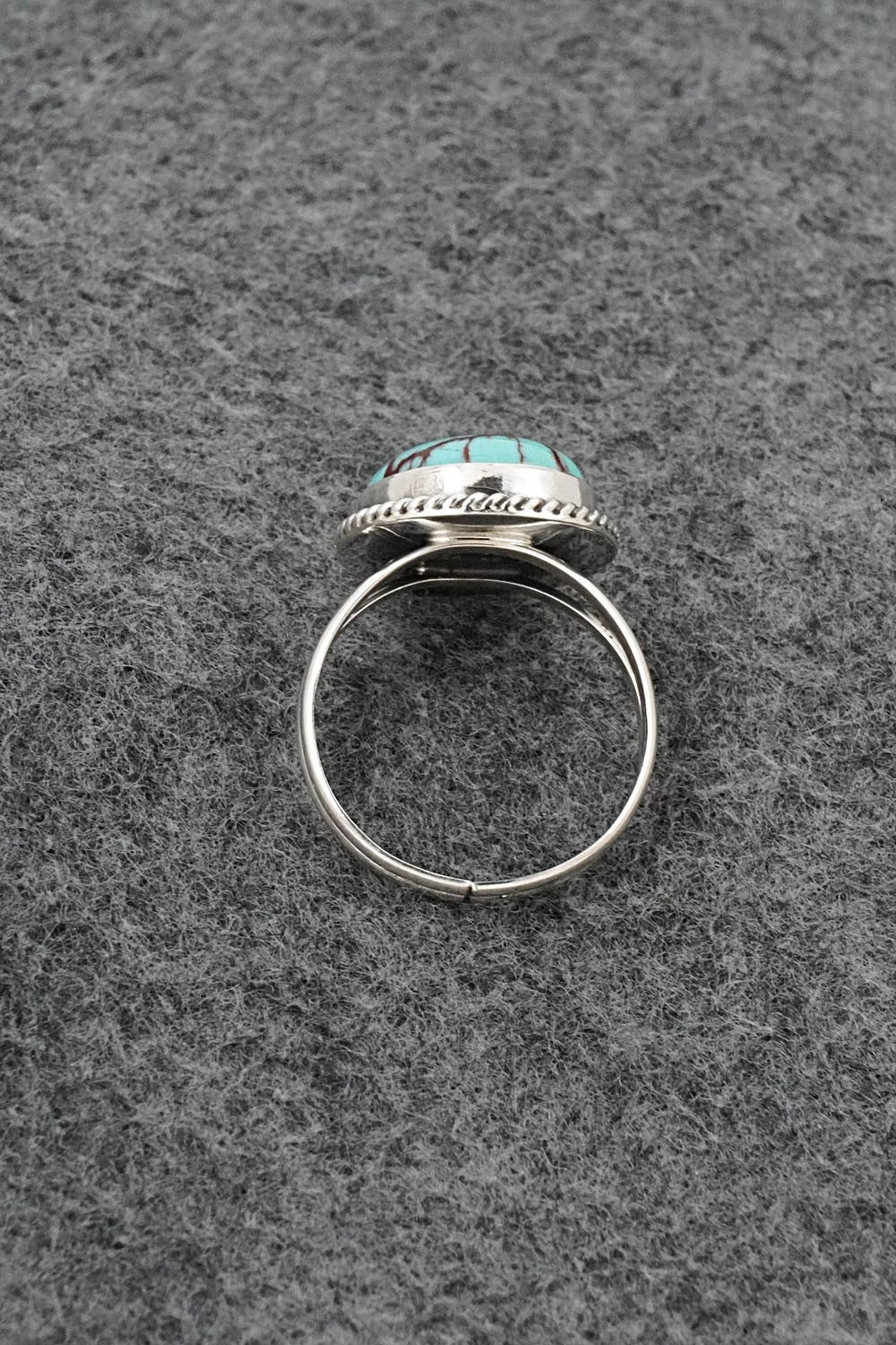 Turquoise & Sterling Silver Ring - Eugene Gruber - Size 9.5