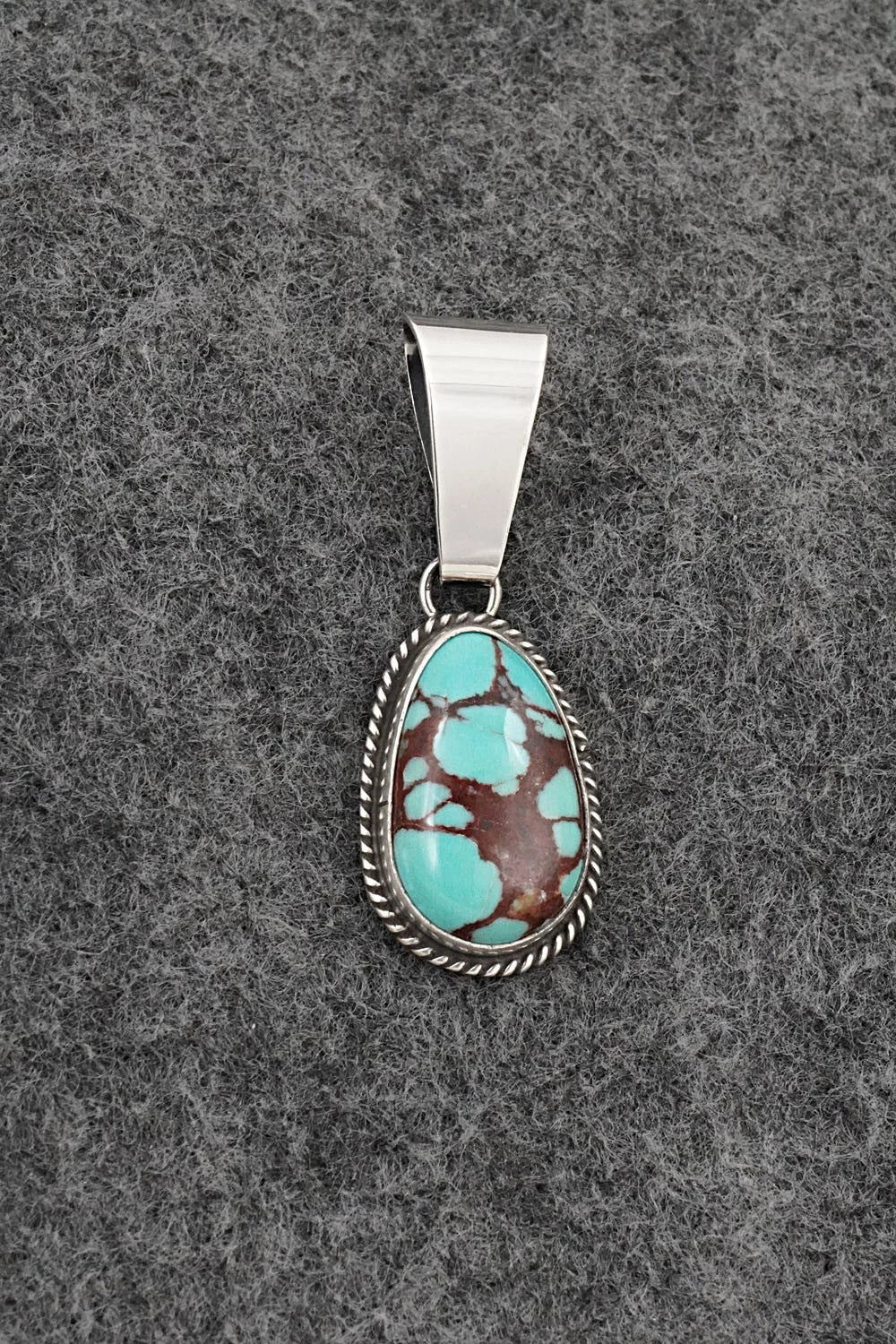 Turquoise & Sterling Silver Pendant - Eugene Gruber