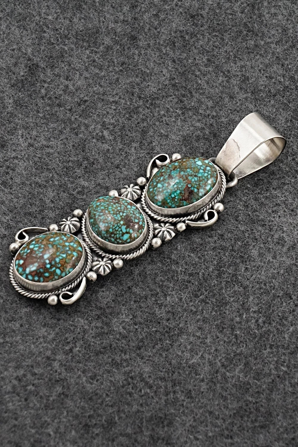 Turquoise & Sterling Silver Pendant - Paul Livingston