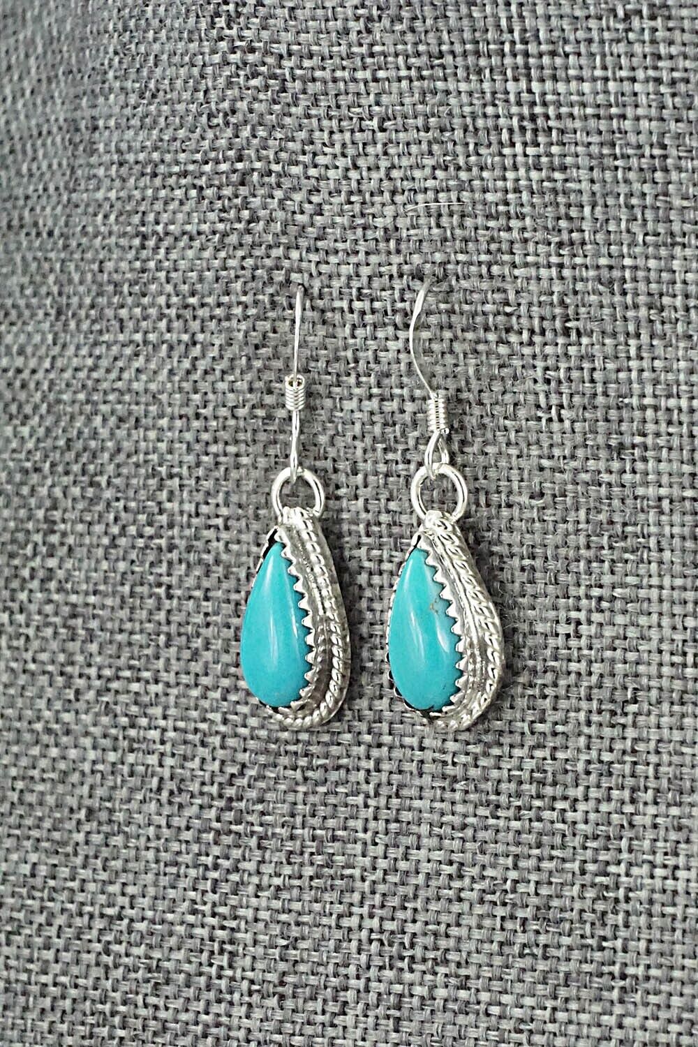 Turquoise & Sterling Silver Earrings - Angeline Platero