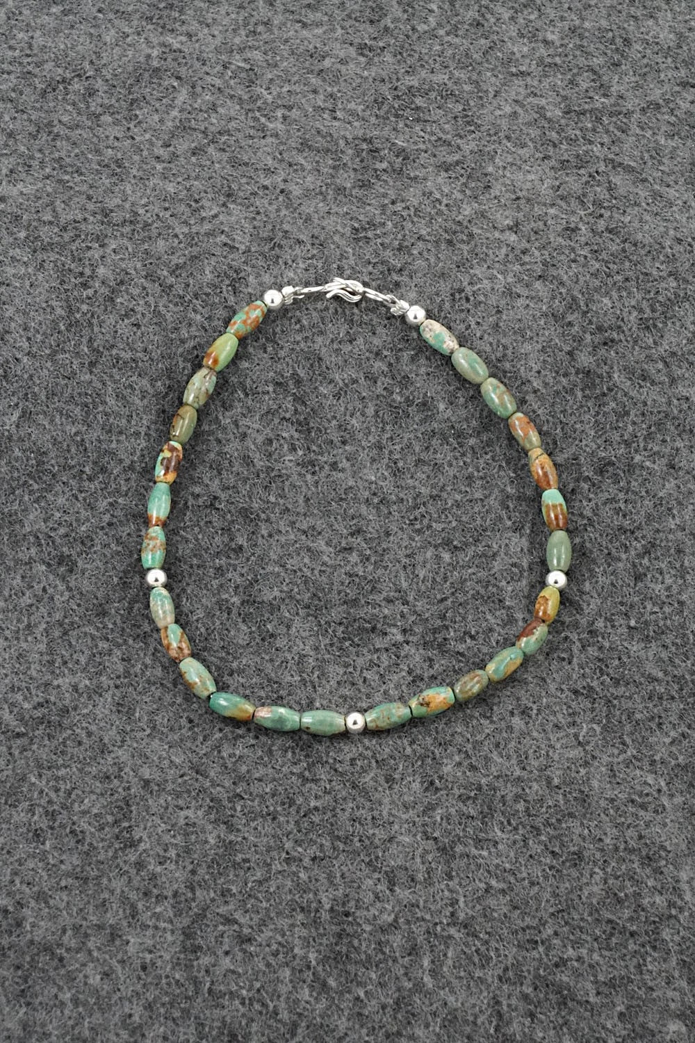 Turquoise & Sterling Silver Bracelet - Doreen Jake