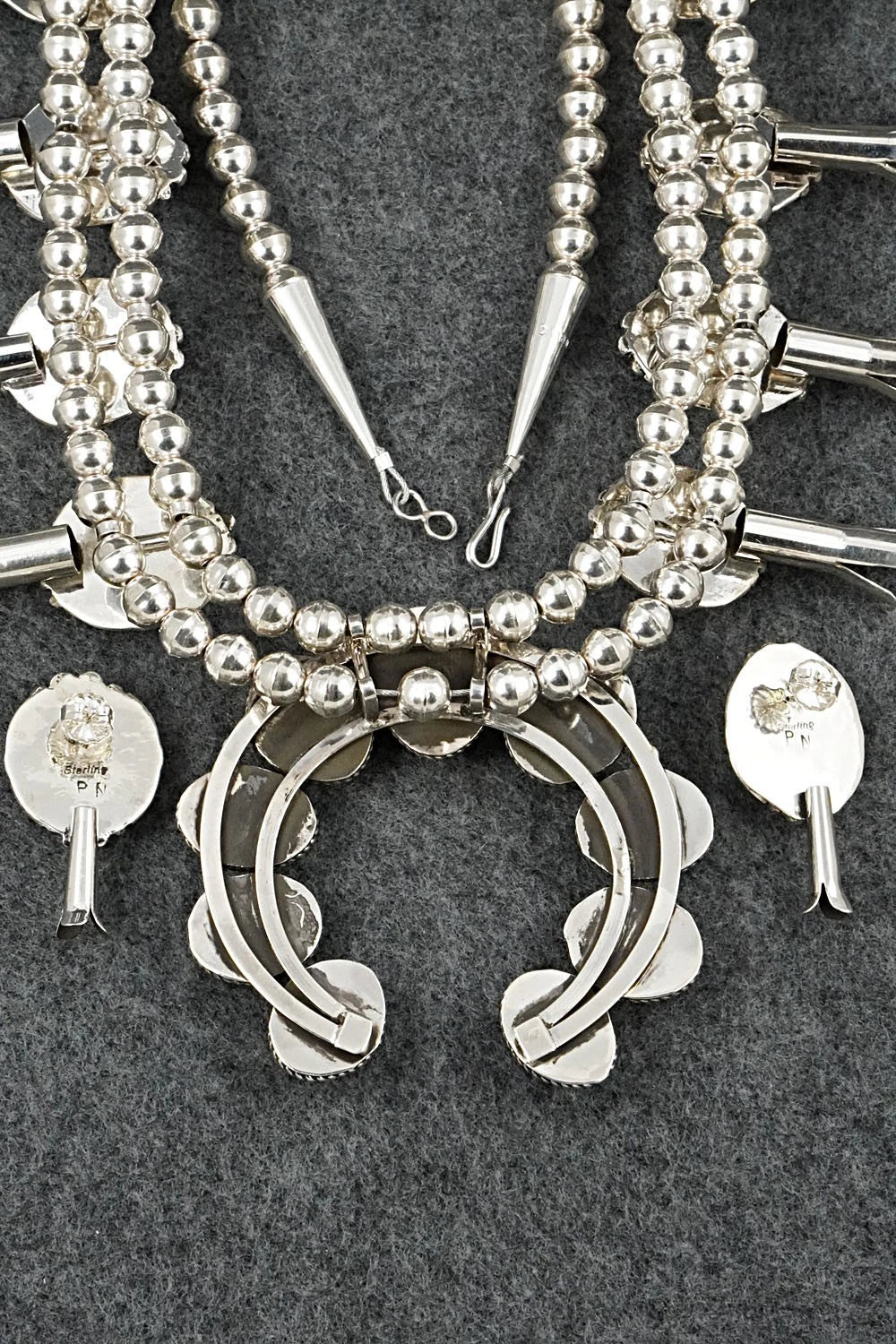 Turquoise & Sterling Silver Squash Blossom Set - Phil Nez