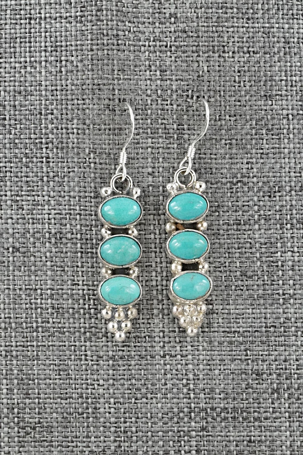 Turquoise & Sterling Silver Earrings - Gary Shorty