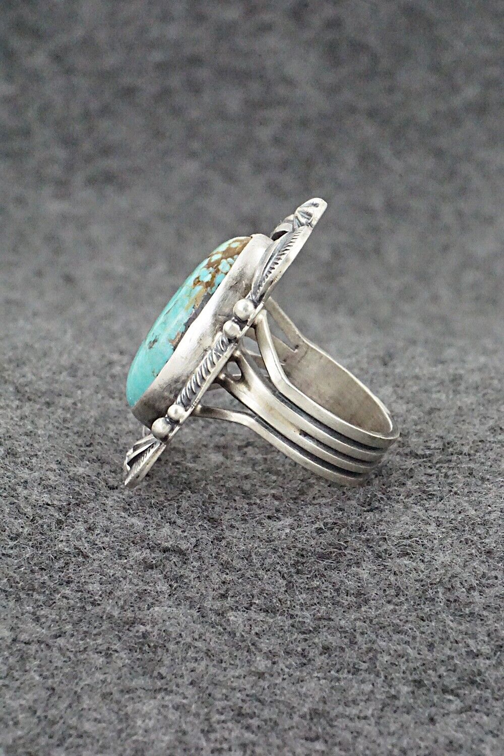 Turquoise & Sterling Silver Ring - Randy Boyd - Size 8.5