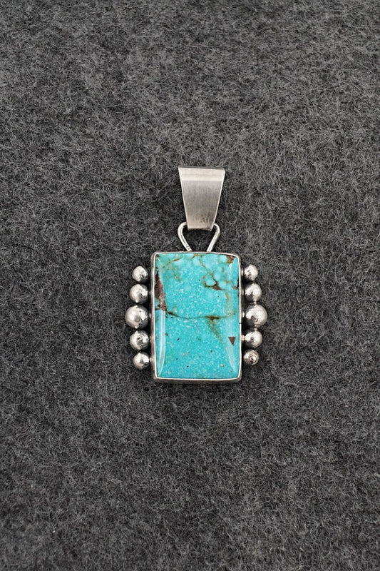 Turquoise & Sterling Silver Pendant - Eugene Gruber