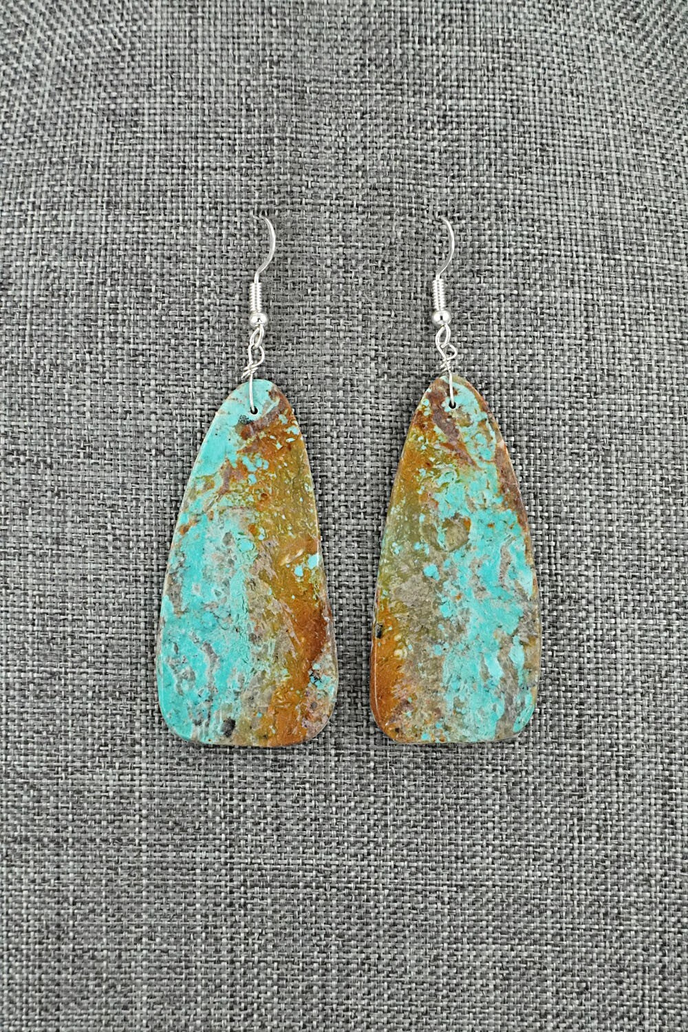 Turquoise & Sterling Silver Earrings - Louise Pete
