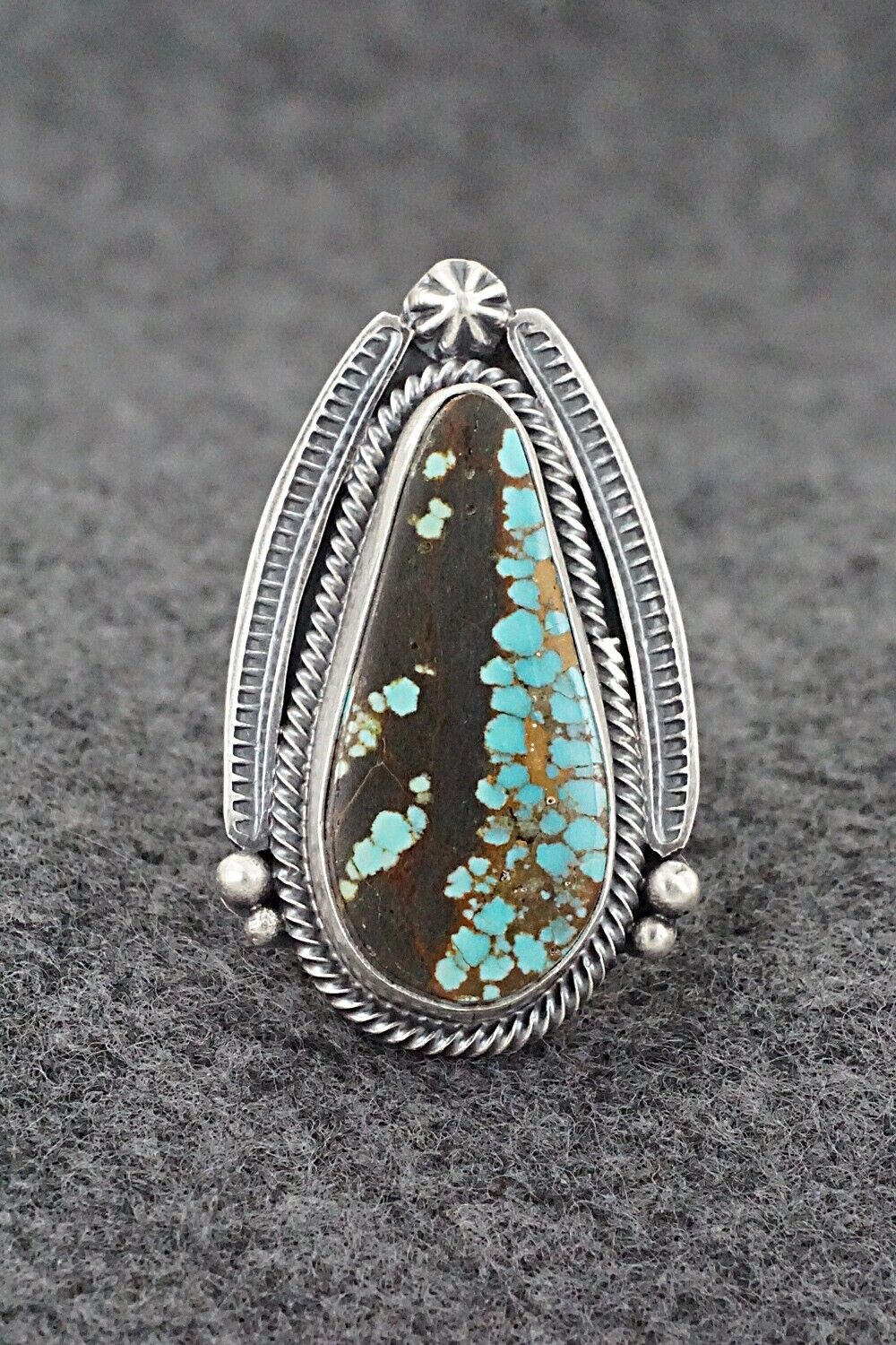 Turquoise & Sterling Silver Ring - Randy Boyd - Size 6.5