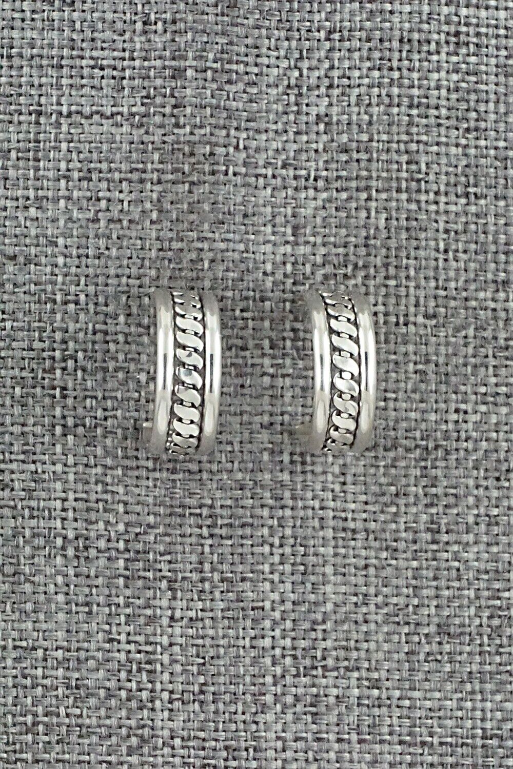 Sterling Silver Hoop Earrings - Caroline Tsosie