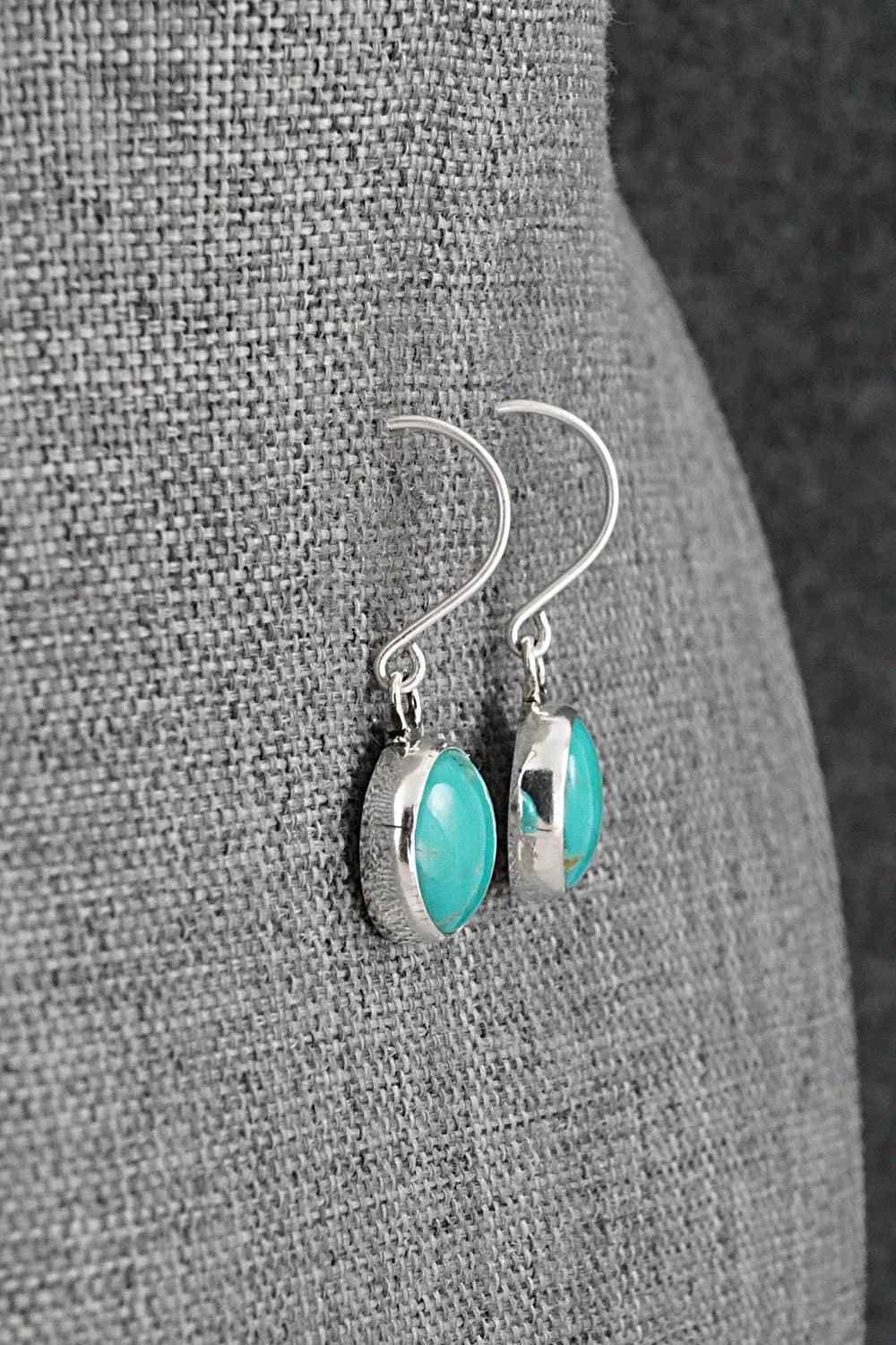 Turquoise & Sterling Silver Earrings - Rosemary Saunders
