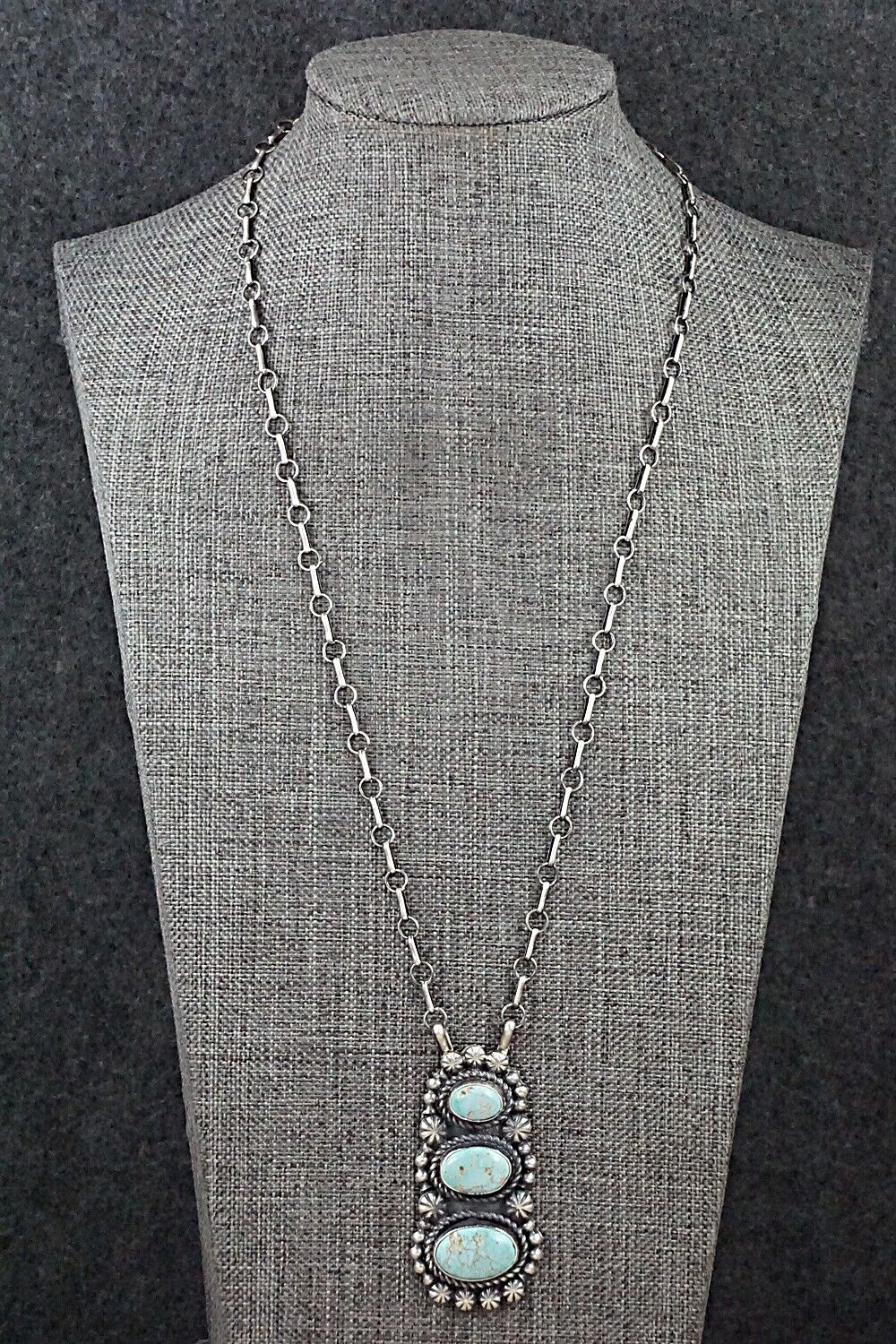 Turquoise & Sterling Silver Necklace - Jeff James