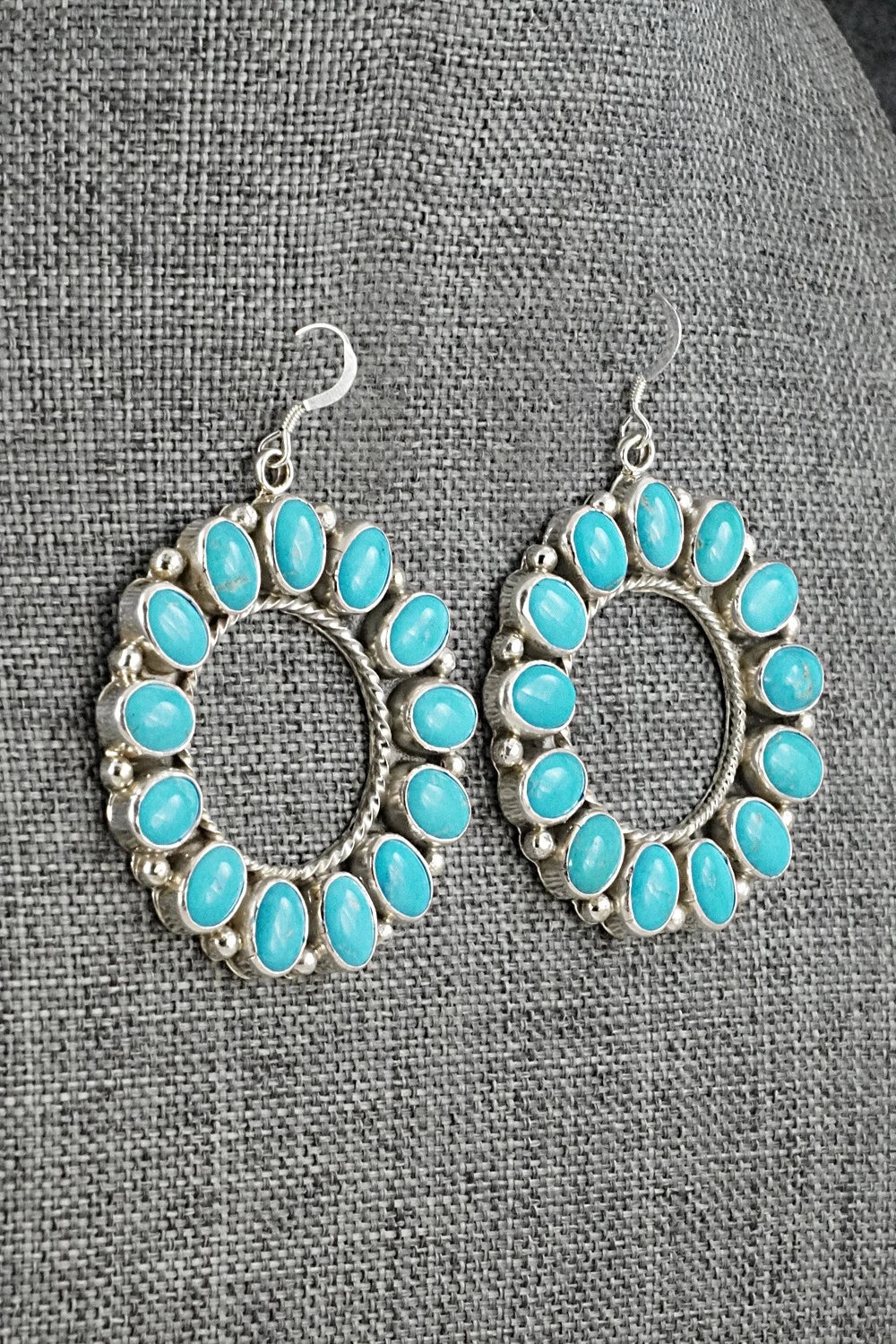 Turquoise & Sterling Silver Earrings - Arlene Lewis