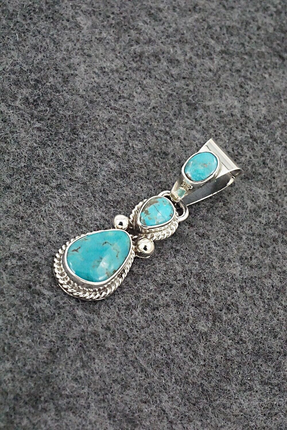 Turquoise & Sterling Silver Pendant - Kathleen Livingston