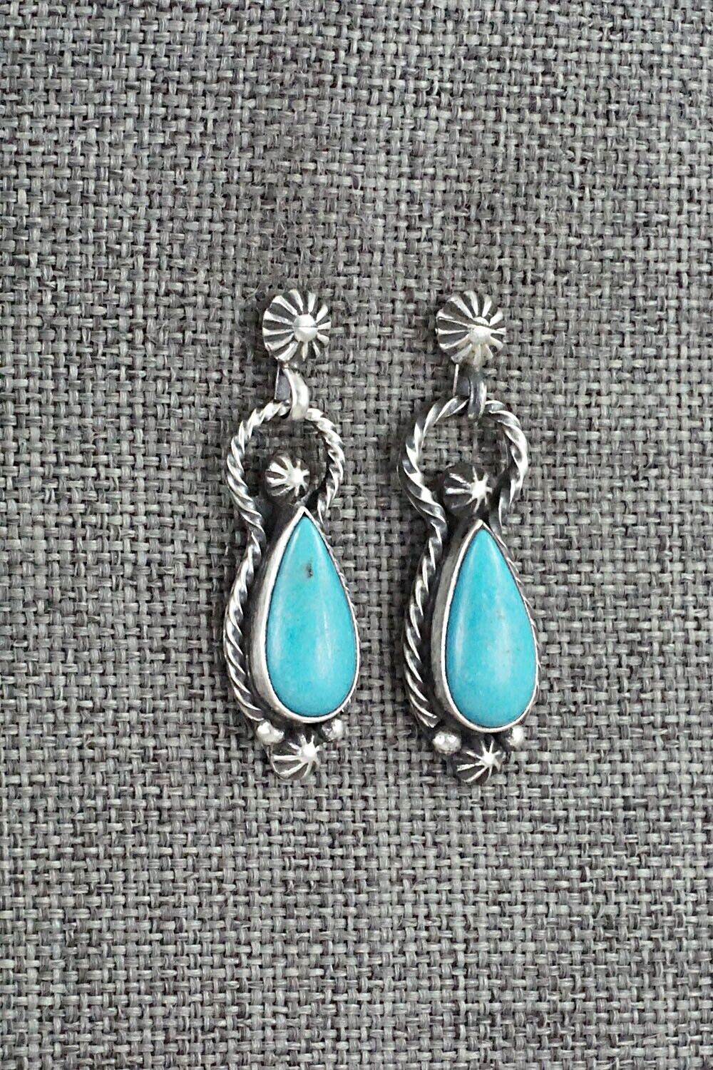 Turquoise & Sterling Silver Earrings - Verley Betone