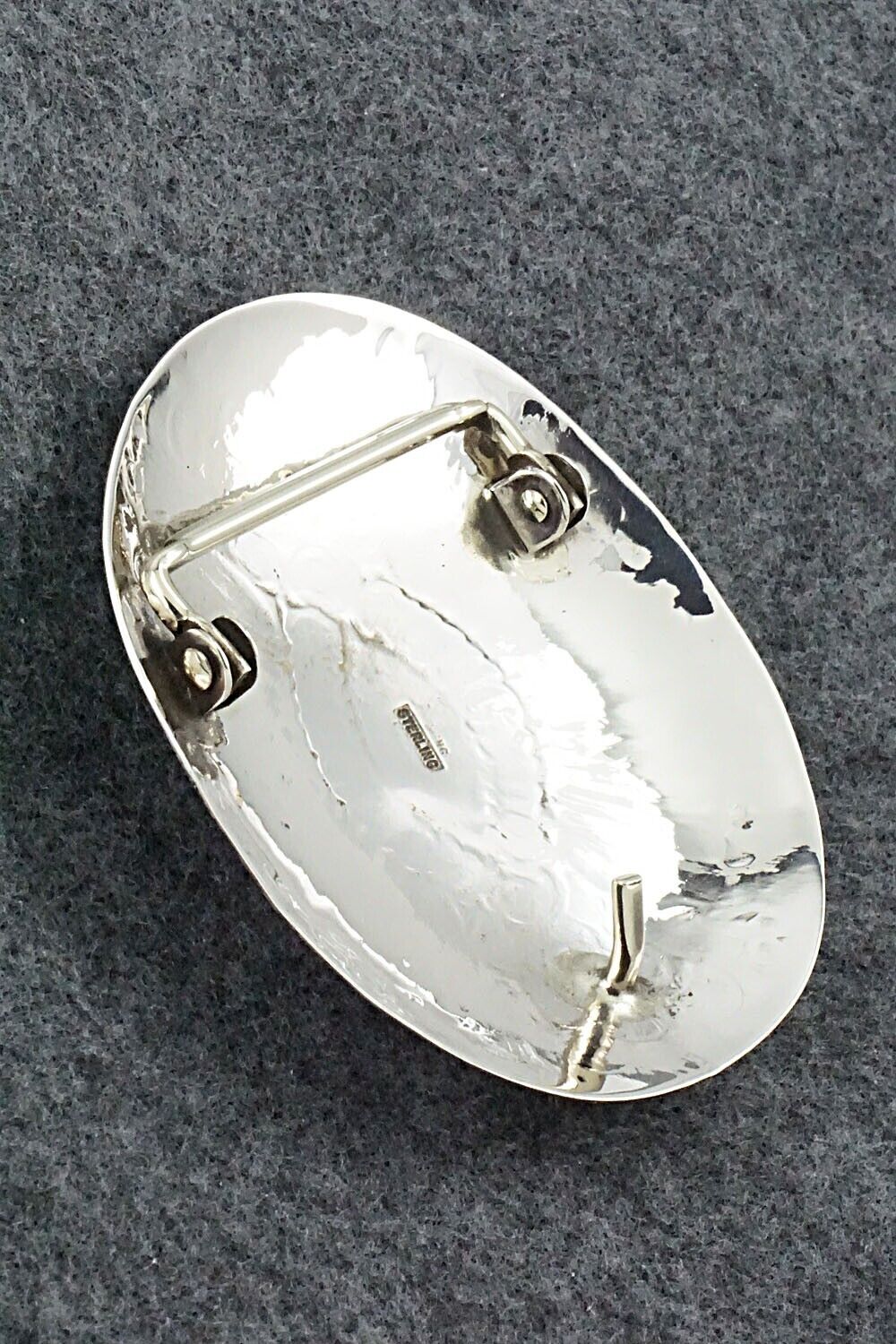 Turquoise & Sterling Silver Belt Buckle - Shirley Silver