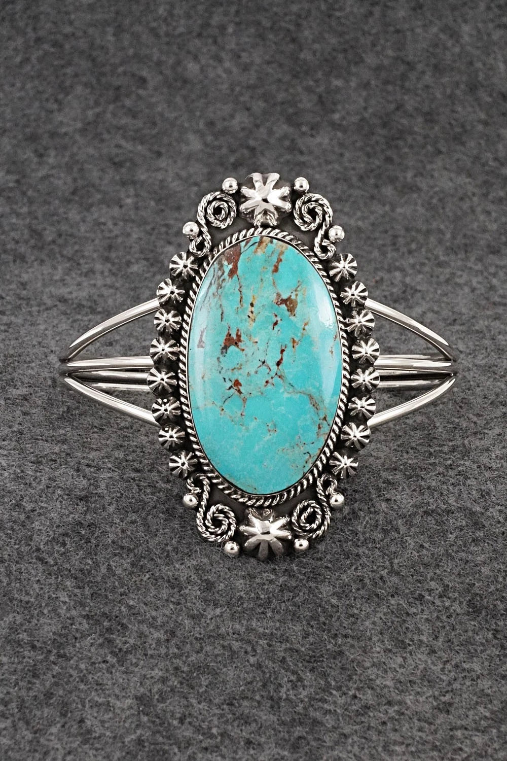 Turquoise & Sterling Silver Bracelet - Jennifer Cayaditto