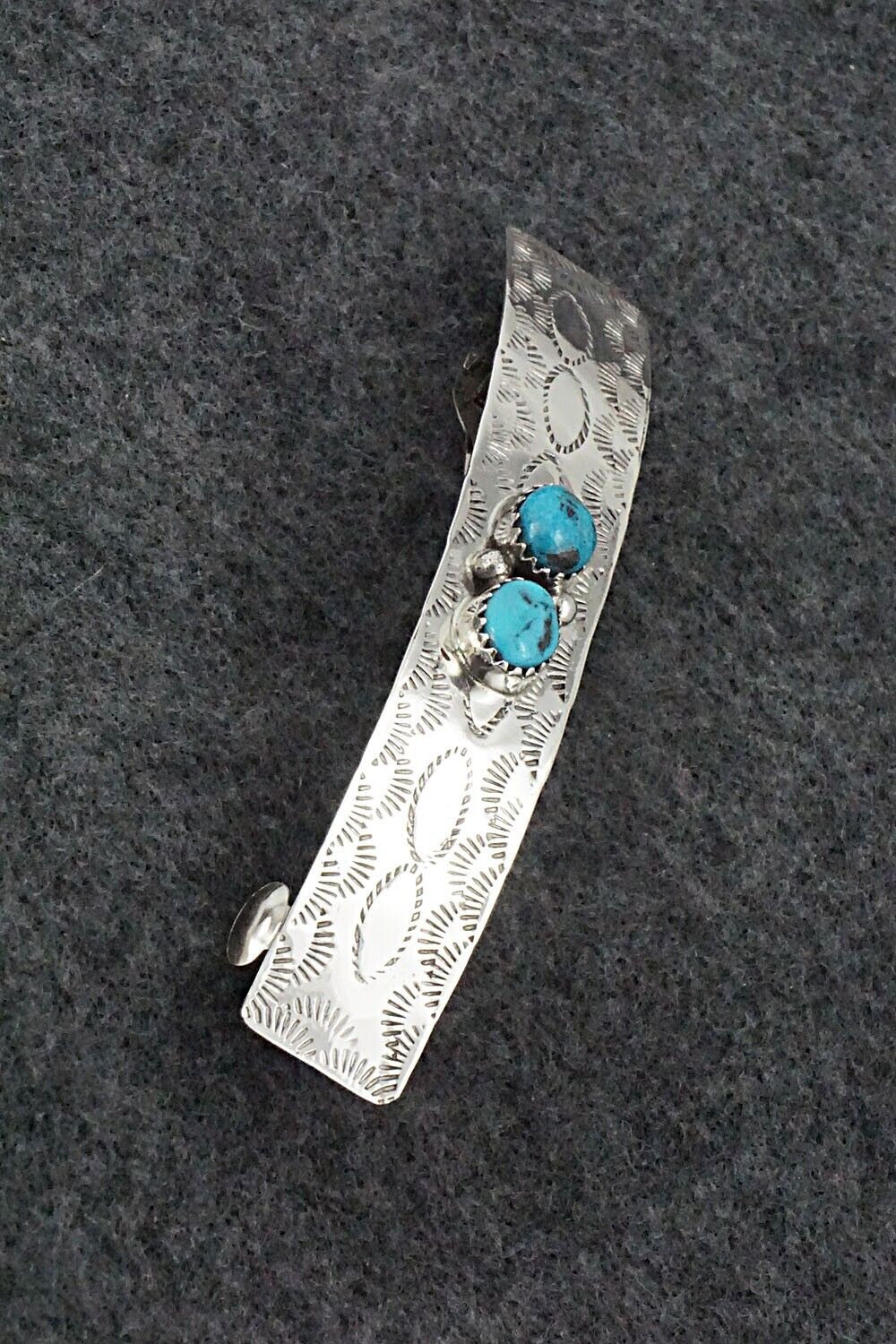 Turquoise & Sterling Silver Hair Barrette - Sally Arviso