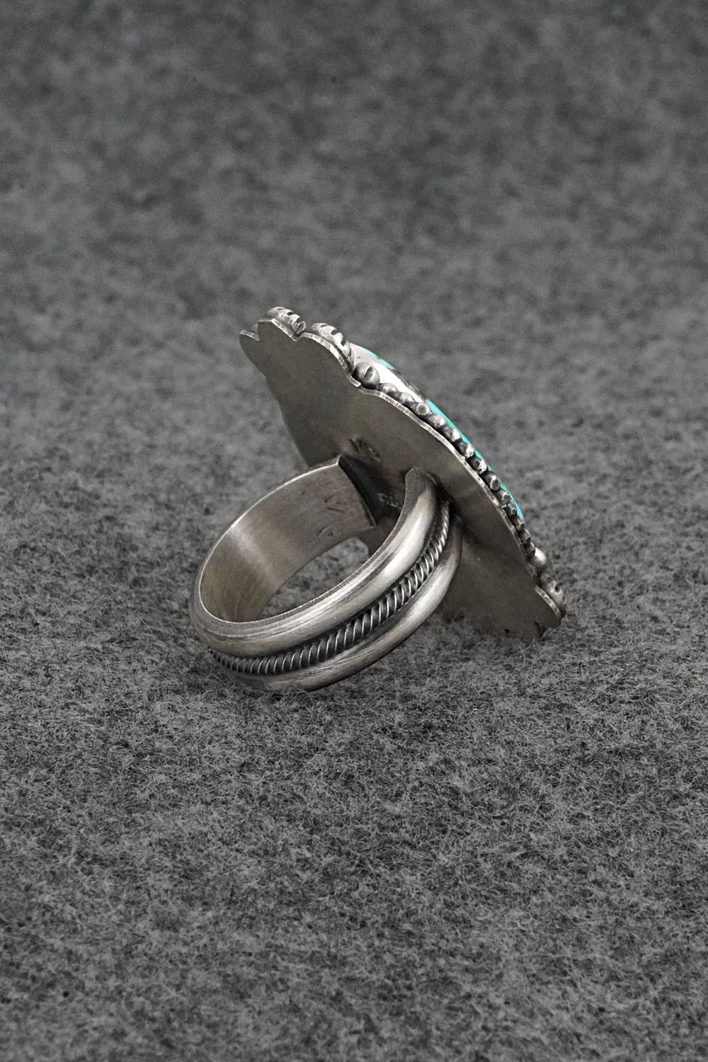 Turquoise & Sterling Silver Ring - Michael Calladitto - Size 10