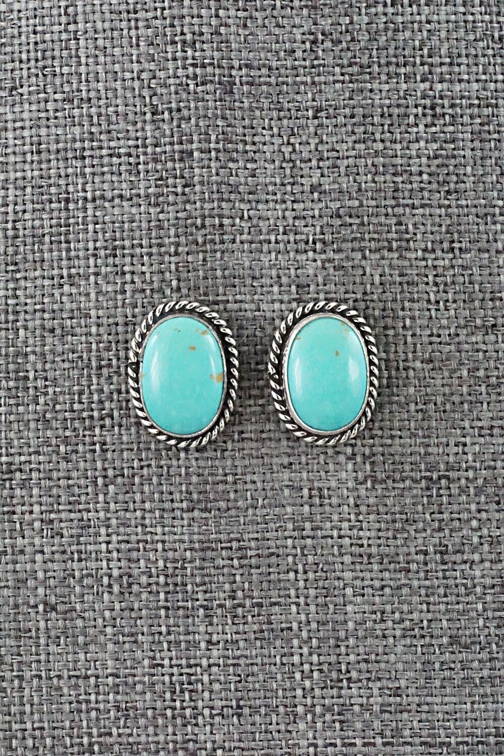 Turquoise & Sterling Silver Earrings - Marco Begaye