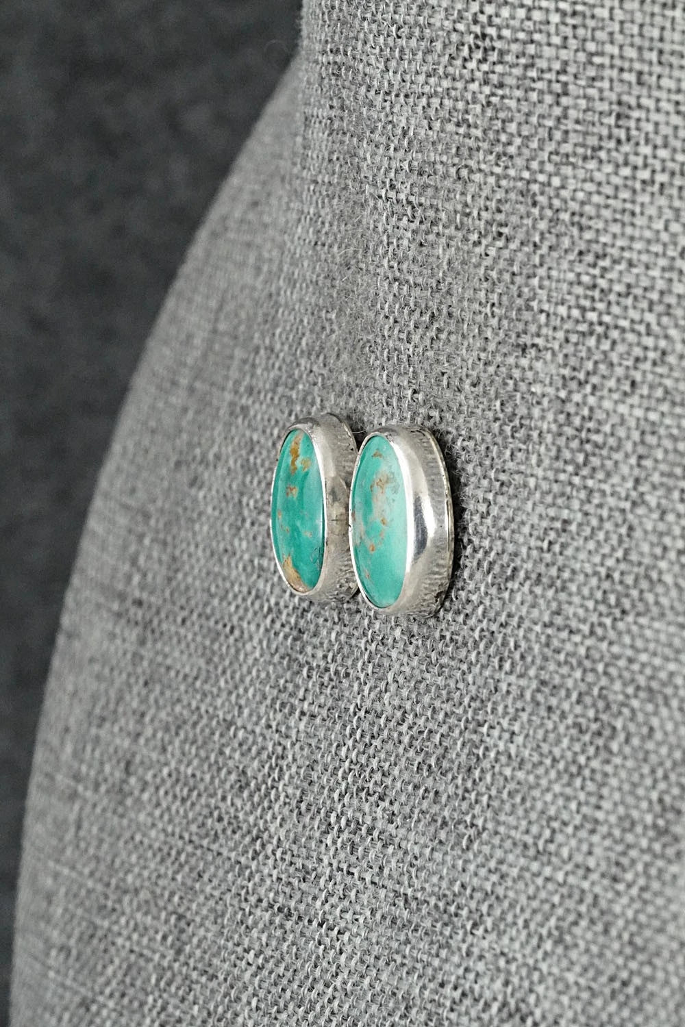 Turquoise & Sterling Silver Earrings - Rosemary Saunders