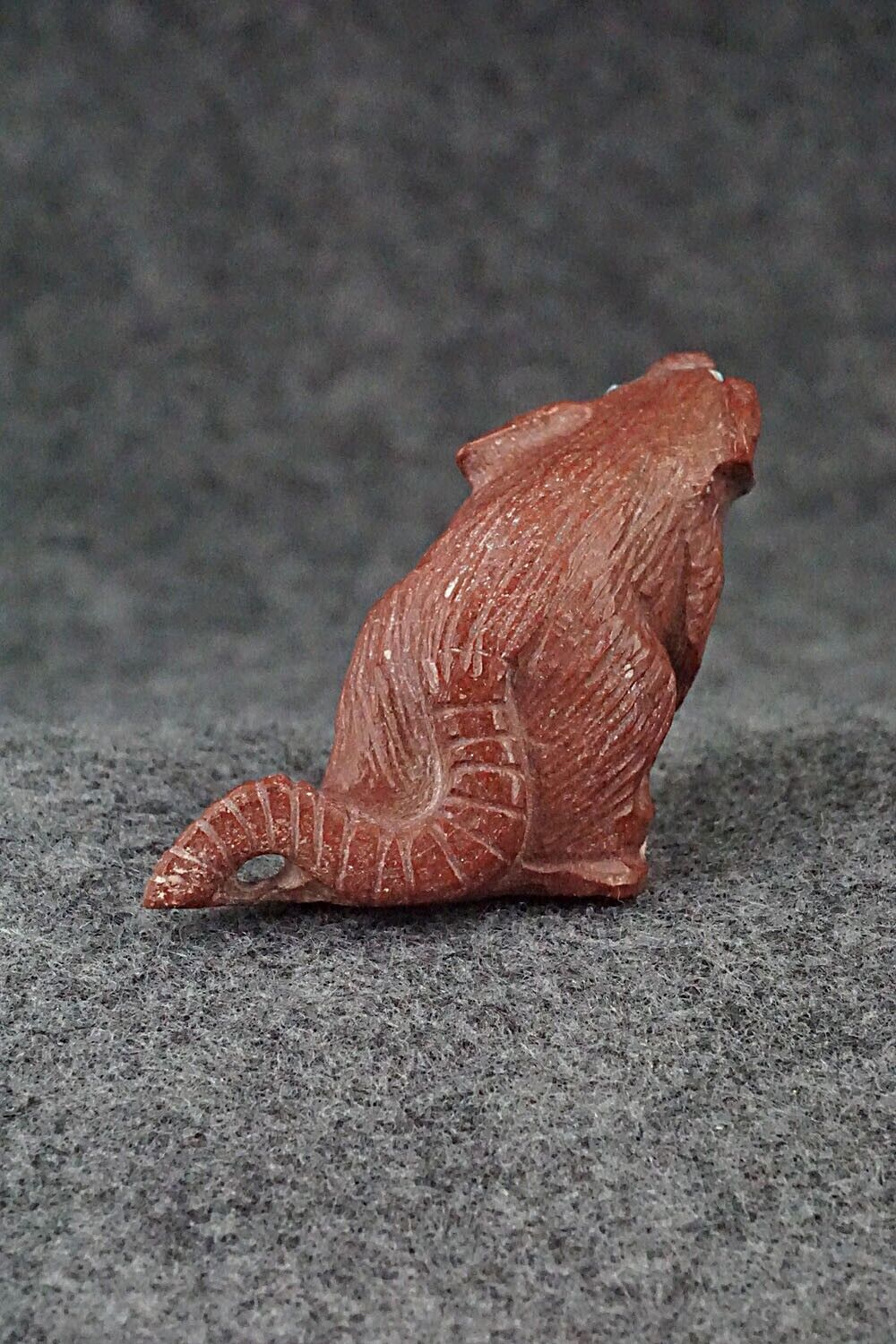 Rat with Cheese Zuni Fetish - Derrick Kaamasee
