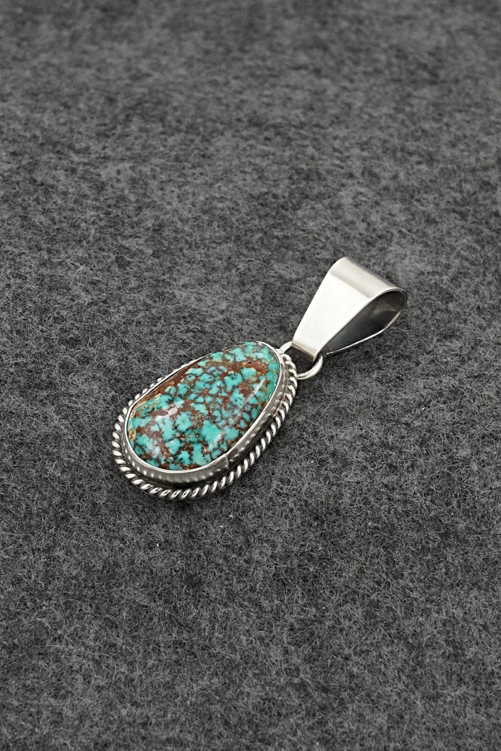 Turquoise & Sterling Silver Pendant - Eugene Gruber