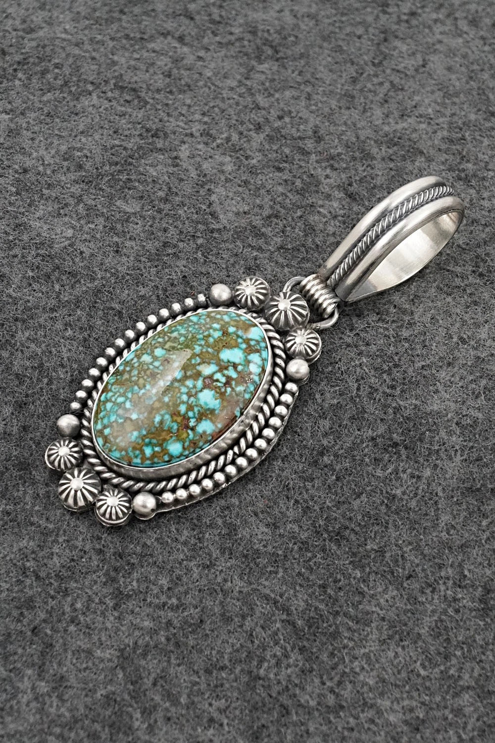 Turquoise & Sterling Silver Pendant - Michael Calladitto