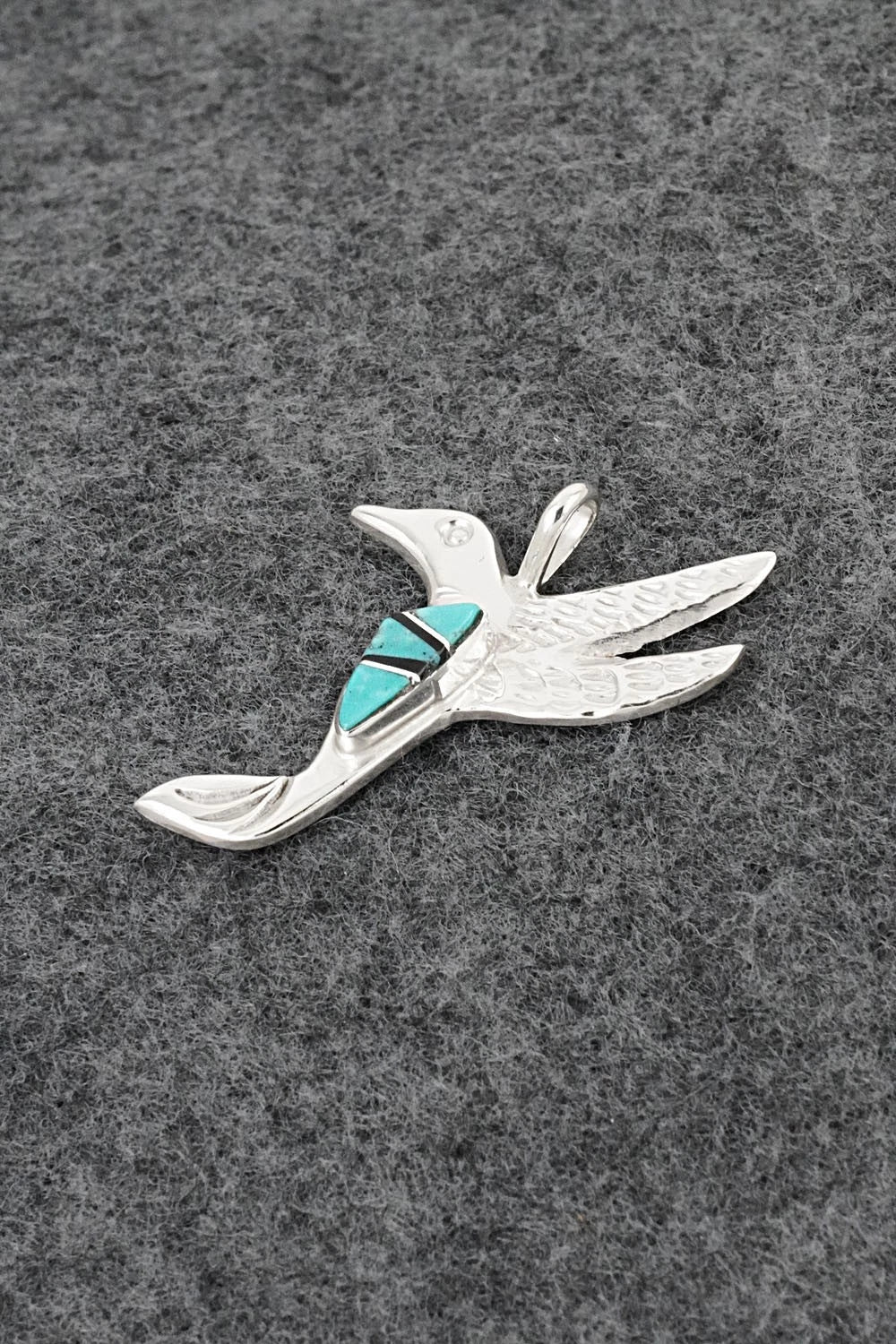 Turquoise & Sterling Silver Pendant - Dorothy Martinez