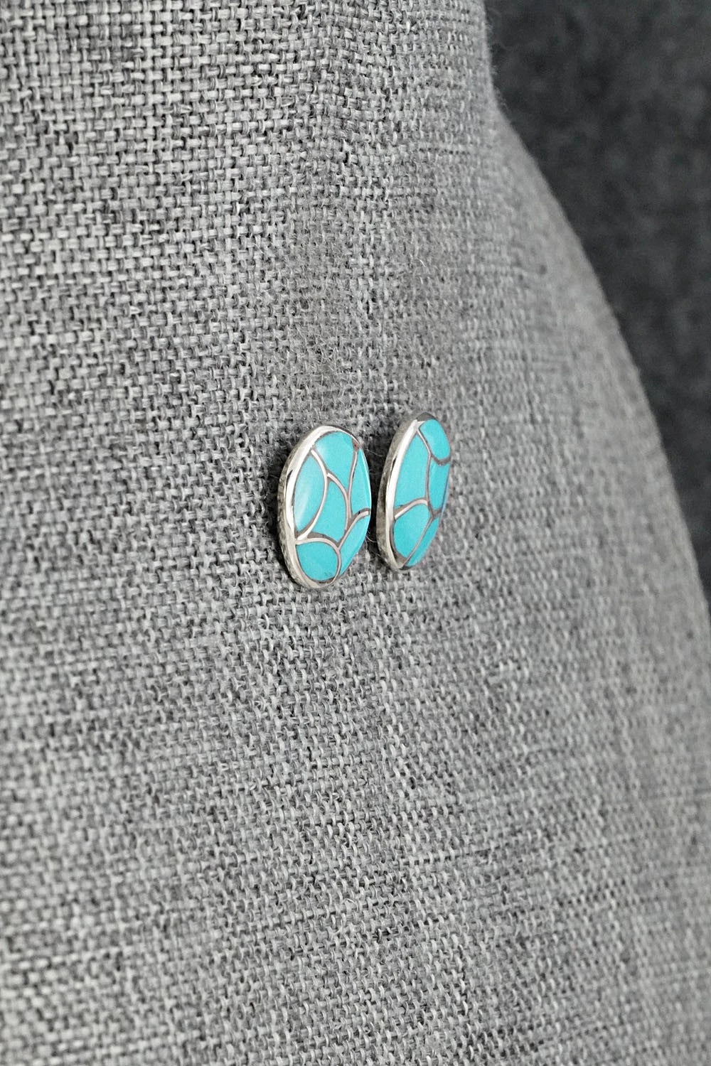 Turquoise & Sterling Silver Earrings - Orena Leekya