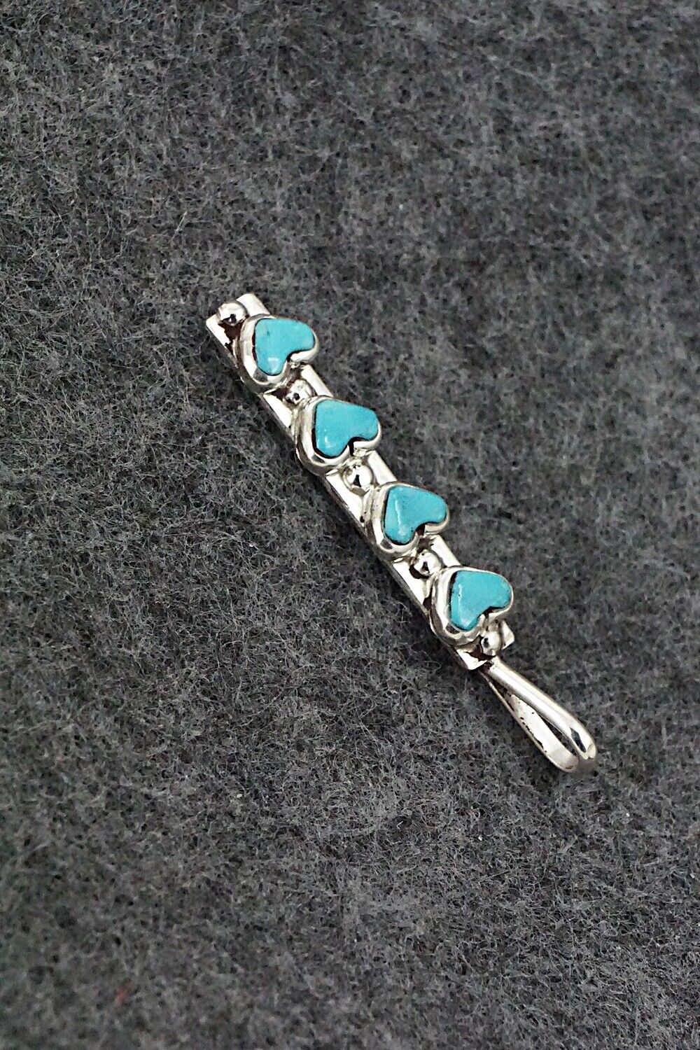 Turquoise & Sterling Silver Pendant - Kallen Kallestewa