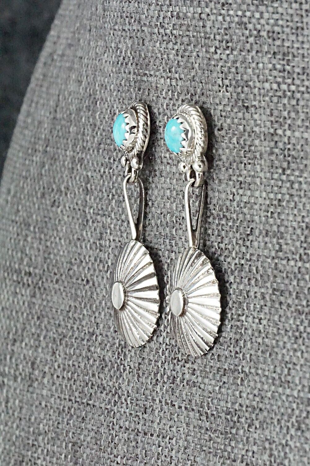Turquoise & Sterling Silver Earrings - Adelarae Yazzie