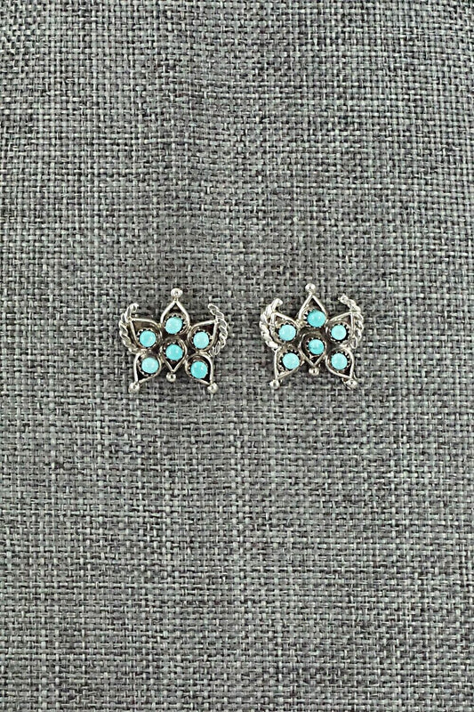 Turquoise & Sterling Silver Earrings - Wayne Johnson