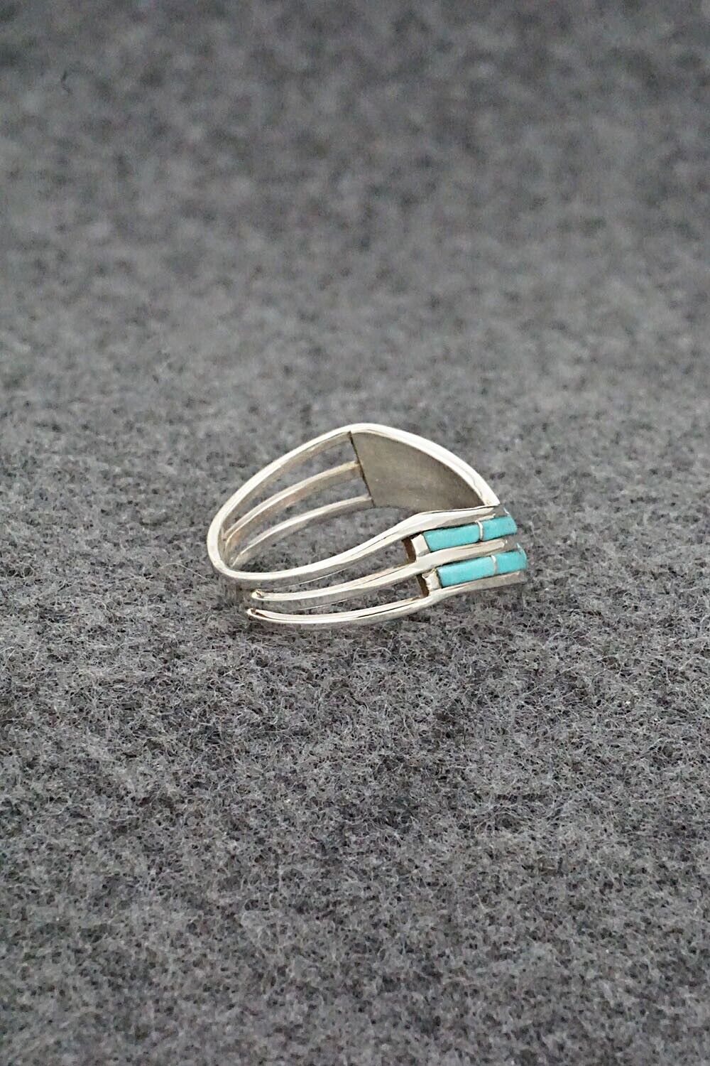 Turquoise & Sterling Silver Ring - Andrew Enrico - Size 9