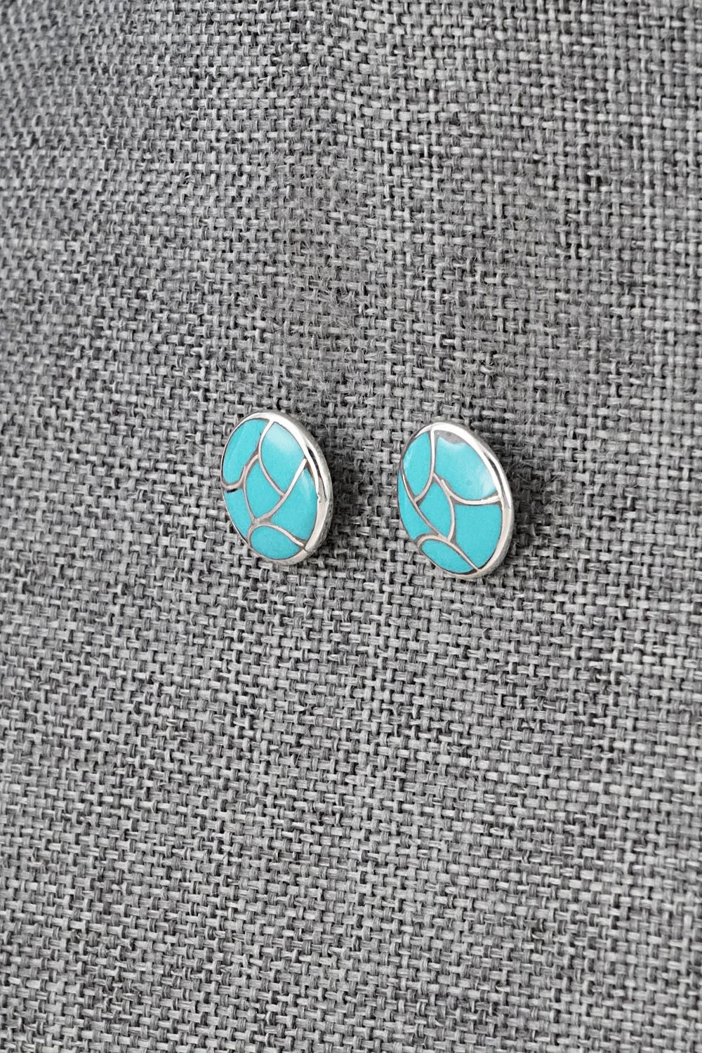Turquoise & Sterling Silver Earrings - Orena Leekya
