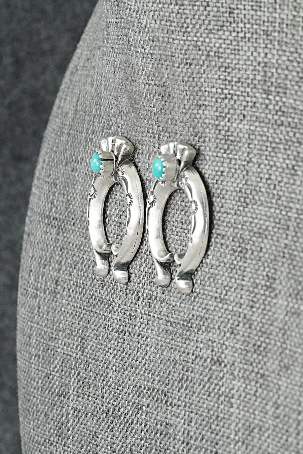Turquoise & Sterling Silver Earrings - Adrienne Gordon